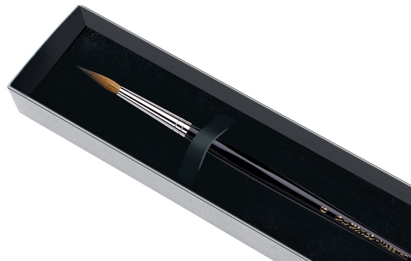 da Vinci Watercolor Series 35 Maestro Paint Brush, Round Long Taper Kolinsky Red Sable with Gift Box, Size 6 - Image 2